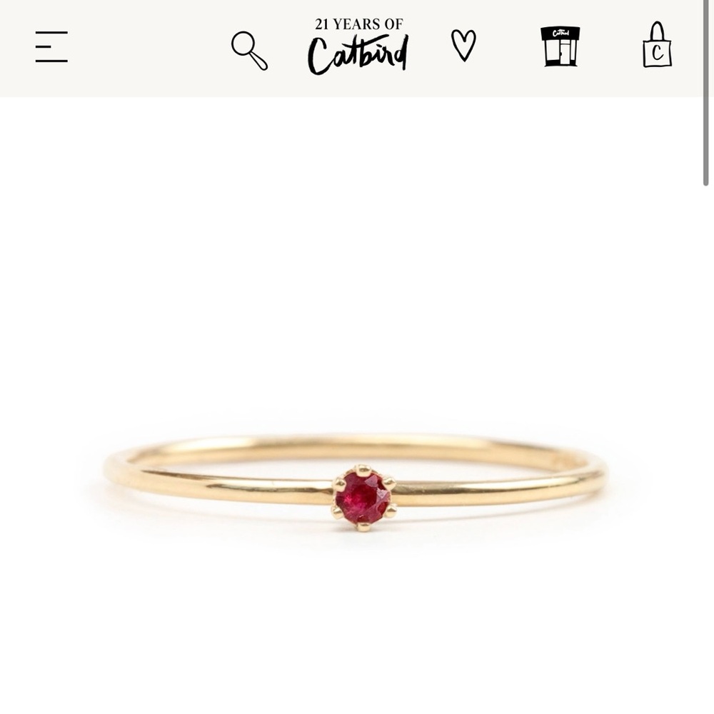 Catbird The Ruby Tiniest Ring by Satomi Kawakita